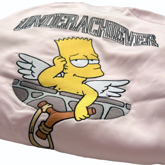 SIMPSONS 20th Century Fox BART Women Zip Light Weight JACKET Underachiever PINK - Picture 4 of 8
